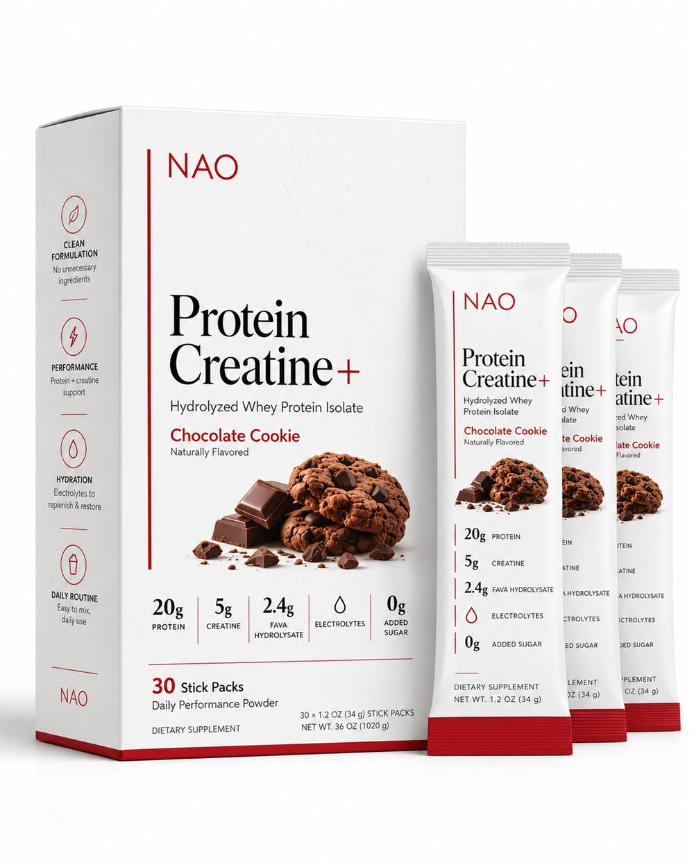 NAO Clear Protein Creatine+ — 20g Clear Whey Isolate + 5g Creatine + Electrolytes