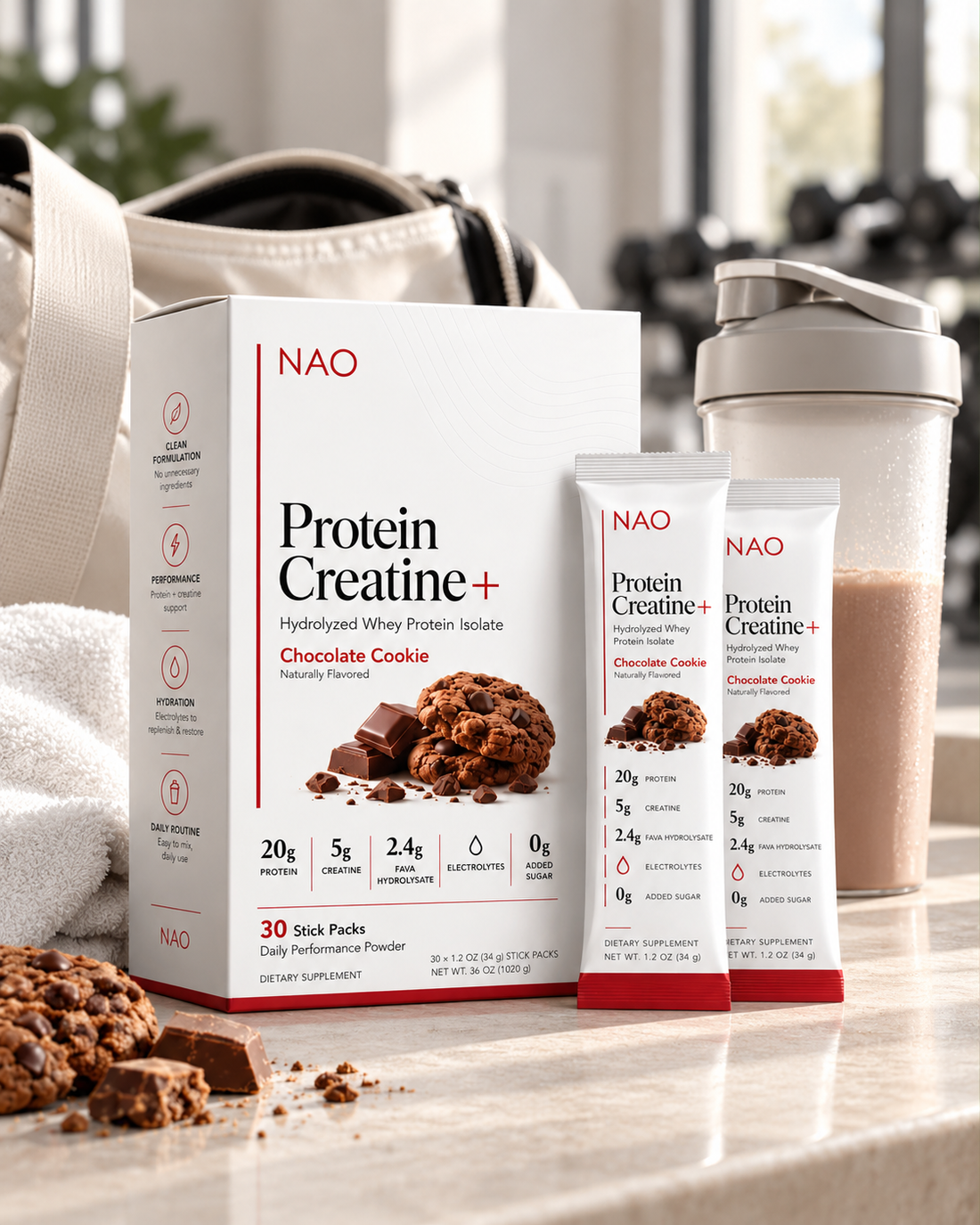 NAO Clear Protein Creatine+ — 20g Clear Whey Isolate + 5g Creatine + Electrolytes